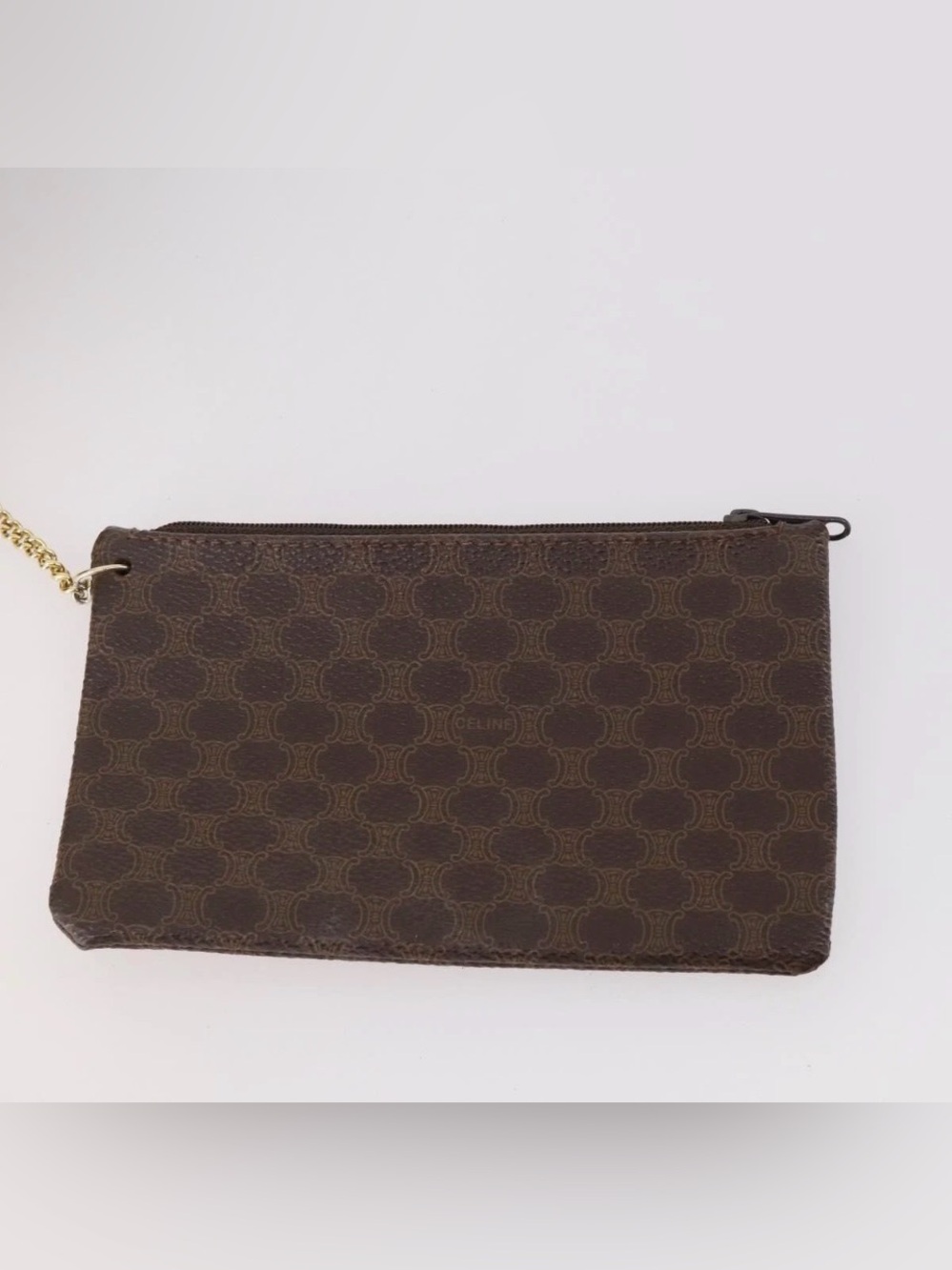 Celine Brown Monogram Bucket Bag with Tan Trim and Matching Pouch - Picture 7 of 16
